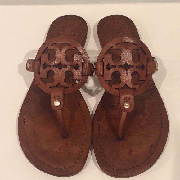 Tory Burch Shoes - Tory Burch Miller Sandals Vintage Vachetta size 10